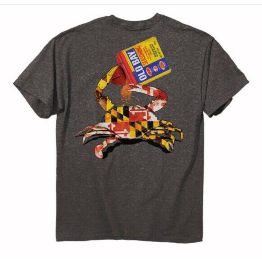 Old Bay Open Can Crab Short Sleeve T-Shirt - NEW Fast Ship